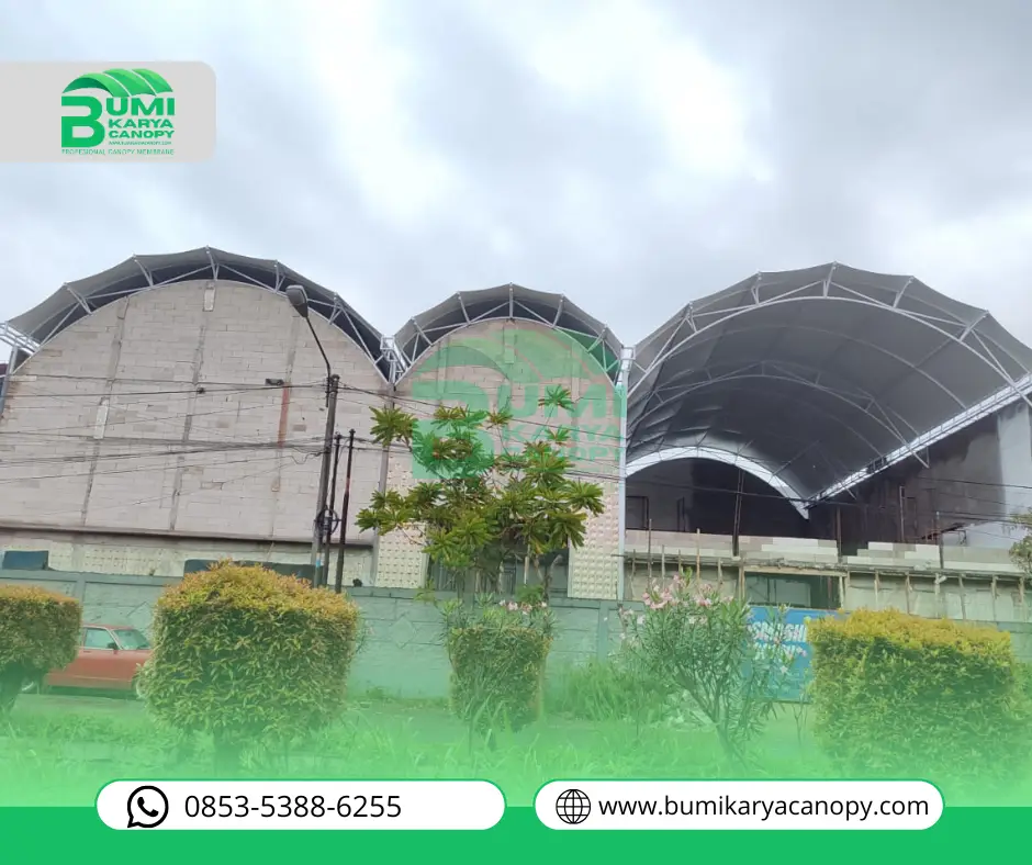 Proyek atap membran sport center di Bandung