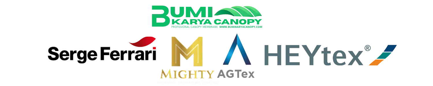 Perbandingan merk kain membran terbaik Agtex Ferrari Heytex